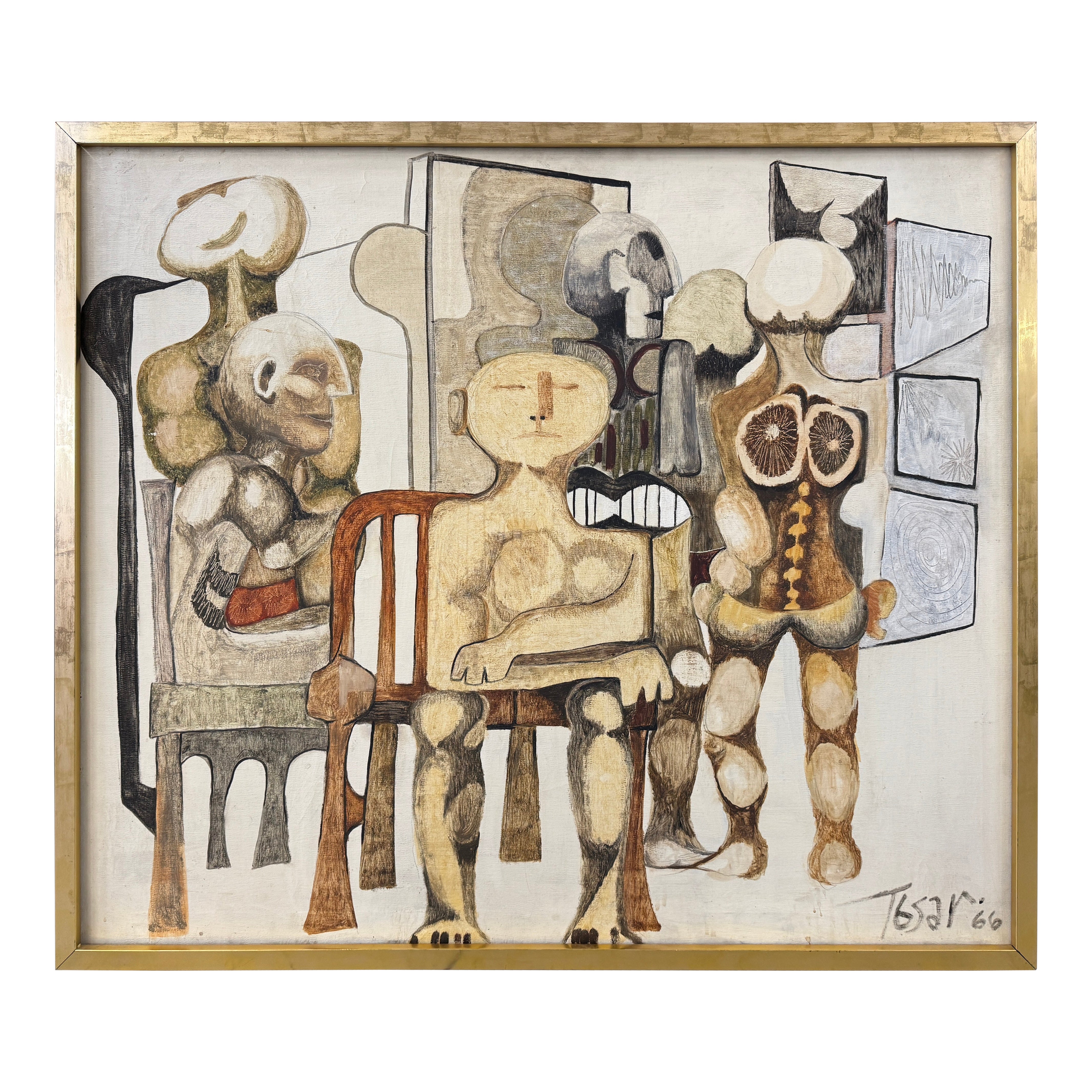 1966 Abstract by noted Illustrator Joseph Tesar For Sale