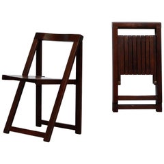 1966 Aldo Jacober Folding Chairs with Slat Seats