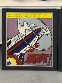1966 As I Opened Fire Roy Lichtenstein Signed Litho Triptych Stedelijk Museum