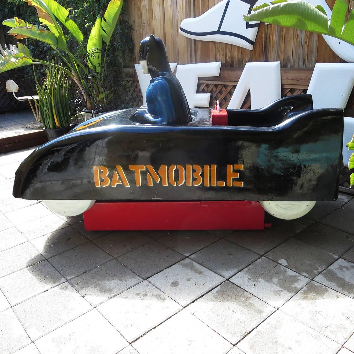 Painted 1966 Batman Coin Op Supermarket Childs Ride, Extremely Rare