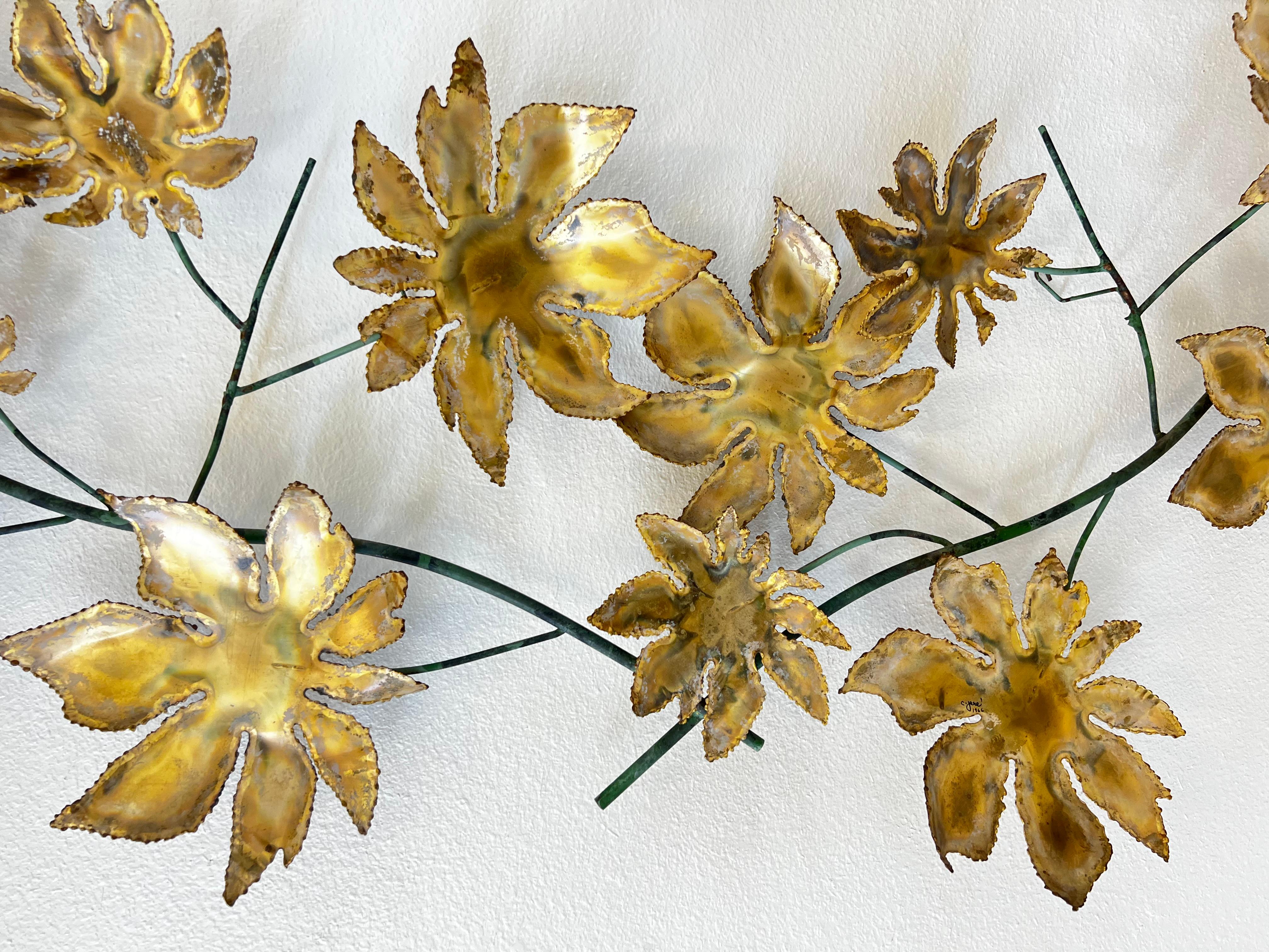 American 1966 Brass Wall Sculpture by Curtis Jere for Artisian House For Sale
