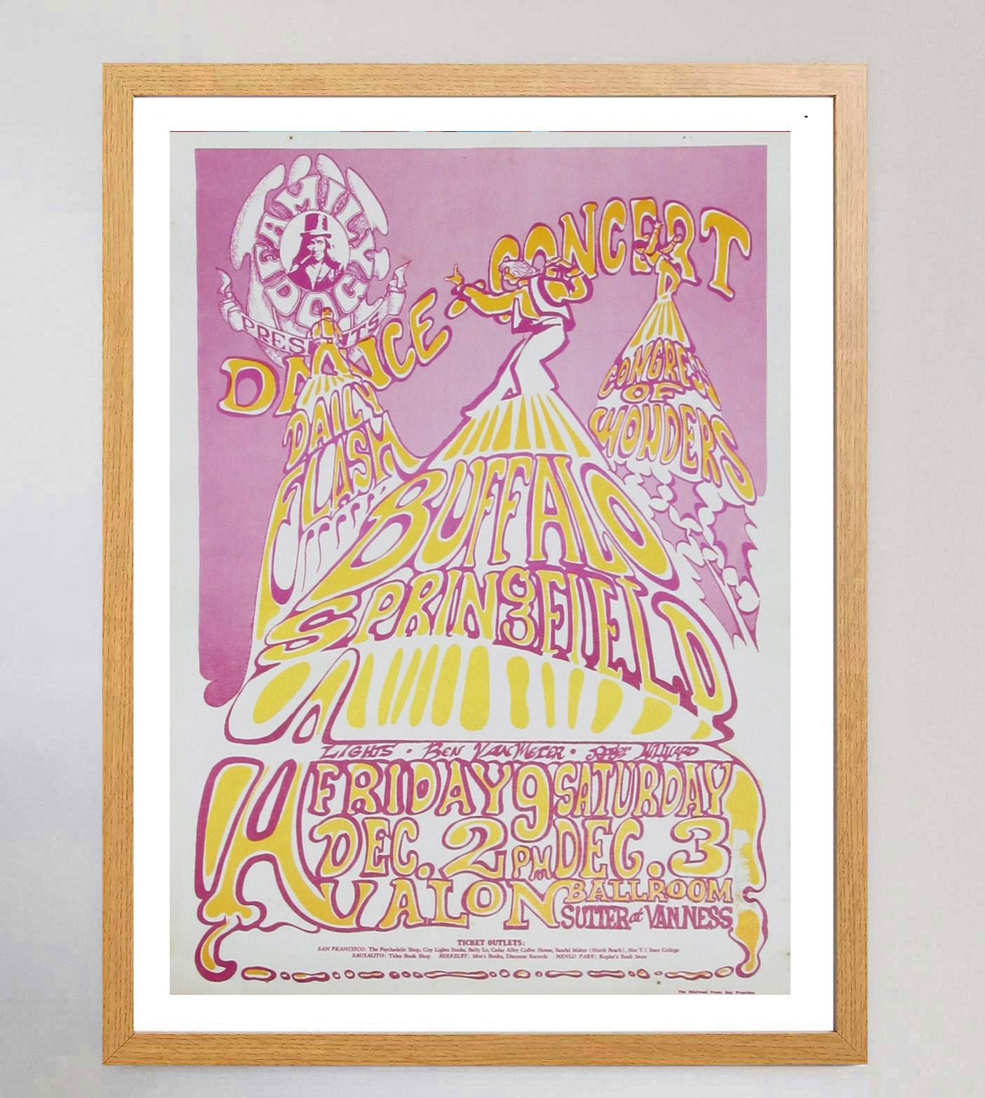 1966 Buffalo Springfield - Avalon Ballroom Original Vintage-Poster, Buffalo Springfield (amerikanisch) im Angebot