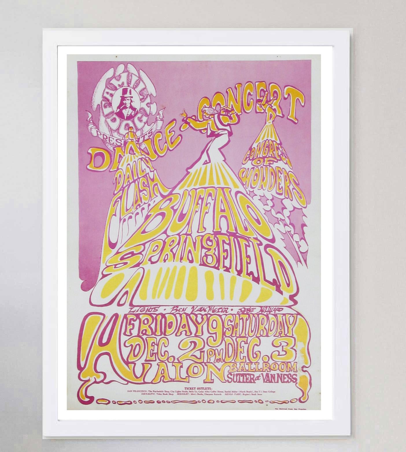 1966 Buffalo Springfield - Avalon Ballroom Original Vintage-Poster, Buffalo Springfield im Zustand „Gut“ im Angebot in Winchester, GB