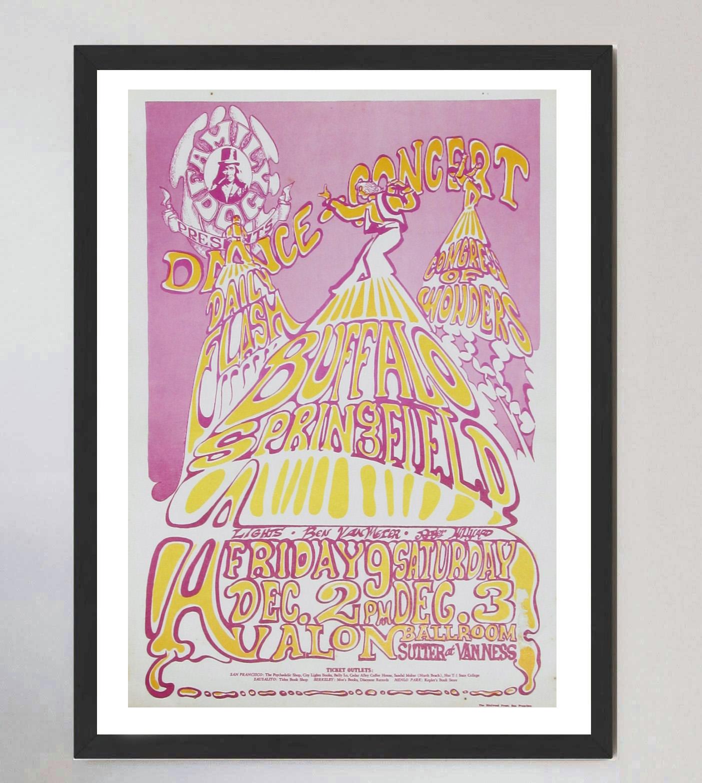 1966 Buffalo Springfield - Avalon Ballroom Original Vintage-Poster, Buffalo Springfield (Mitte des 20. Jahrhunderts) im Angebot