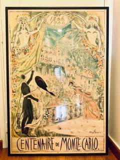 1966 Cecil Beaton CENTENAIRE de MONTE, CARLO Lithographic Poster in Colours