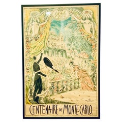  1966 Cecil Beaton CENTENAIRE de MONTE, CARLO Lithographic Poster in Colours