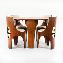 Table de salle à manger à rallonge Cylindra avec 4 chaises par Henry P. Glass pour Richbilt, 1966