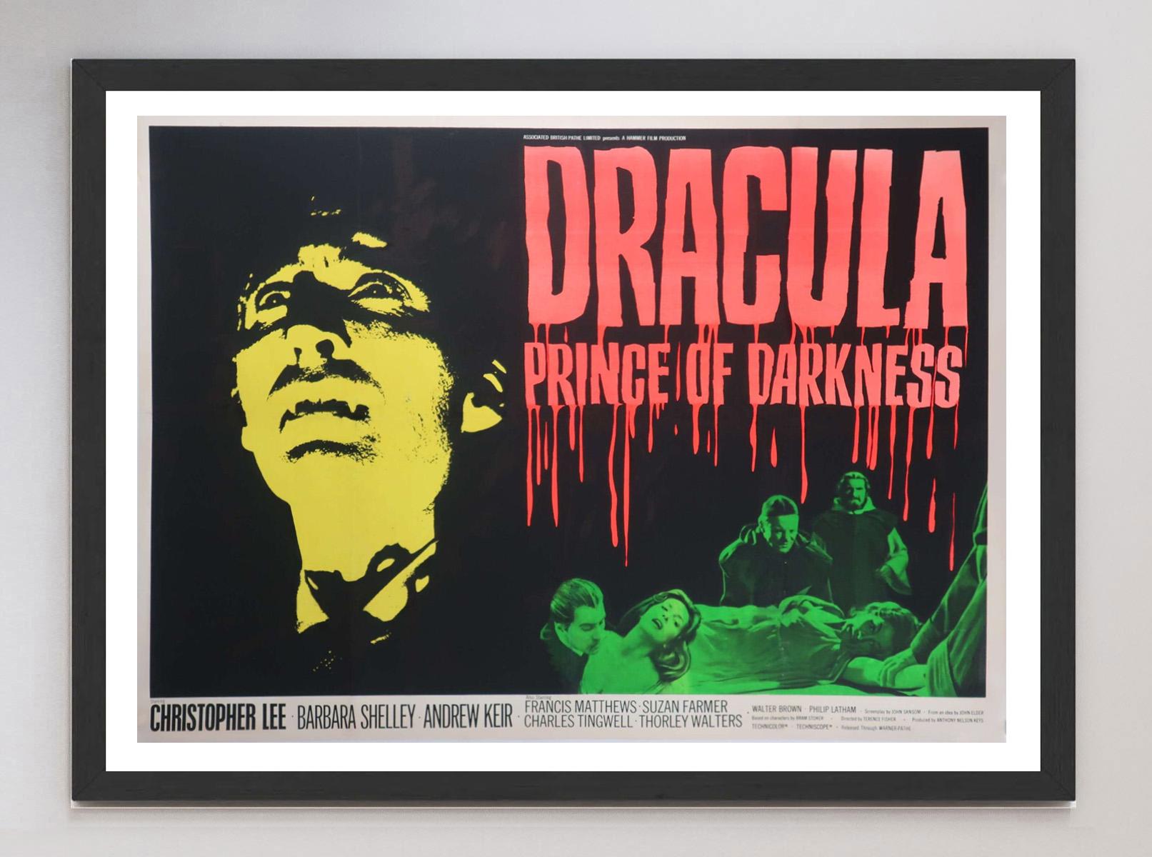 Mid-20th Century 1966 Dracula Prince of Darkness Original Vintage Poster For Sale
