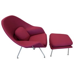 1966 Eero Saarinen for Knoll Womb Chair w/newer Ottoman Reupholstered