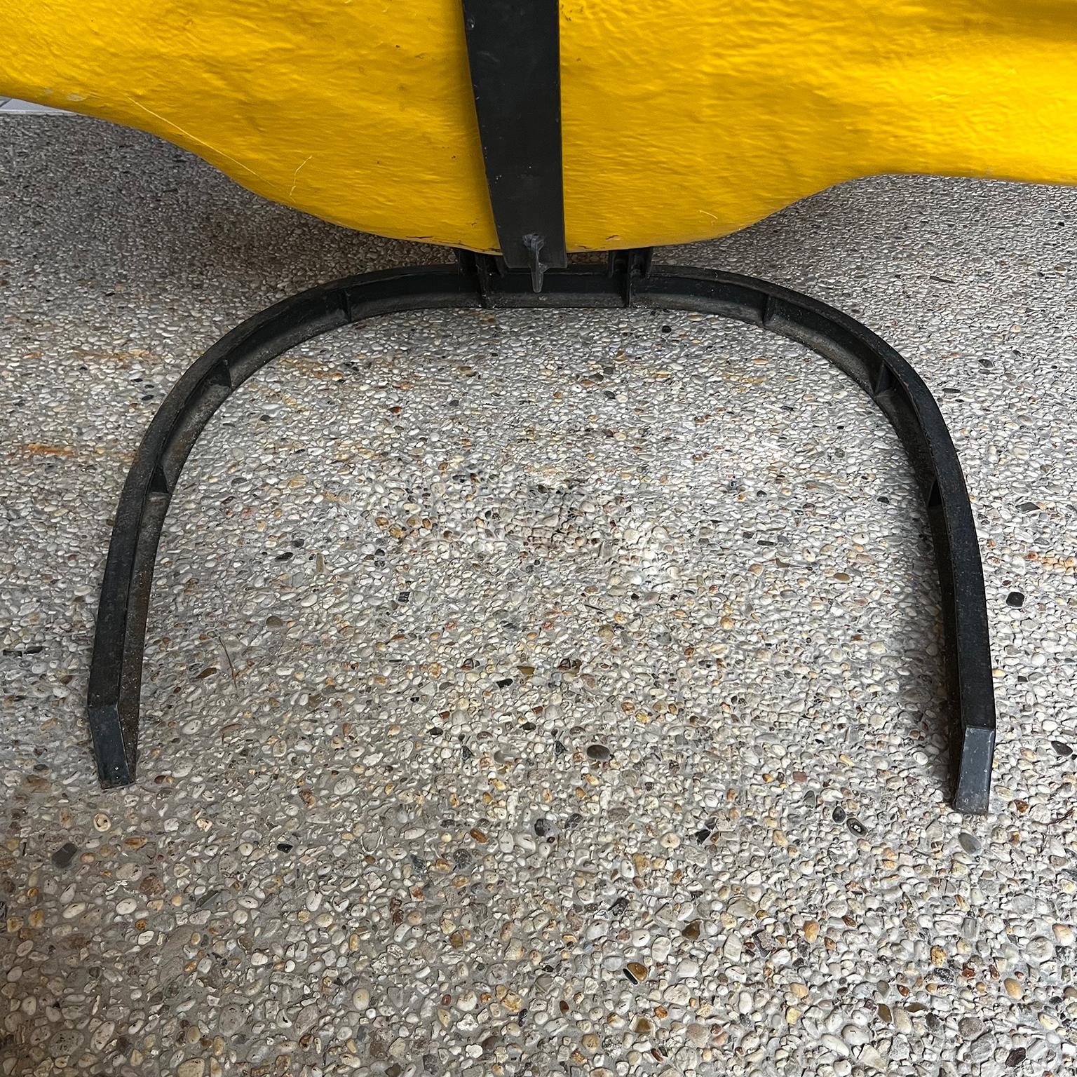 1966, Elephant Chair by Bernard Rancillac Yellow with Black Base Limited Edition For Sale 10