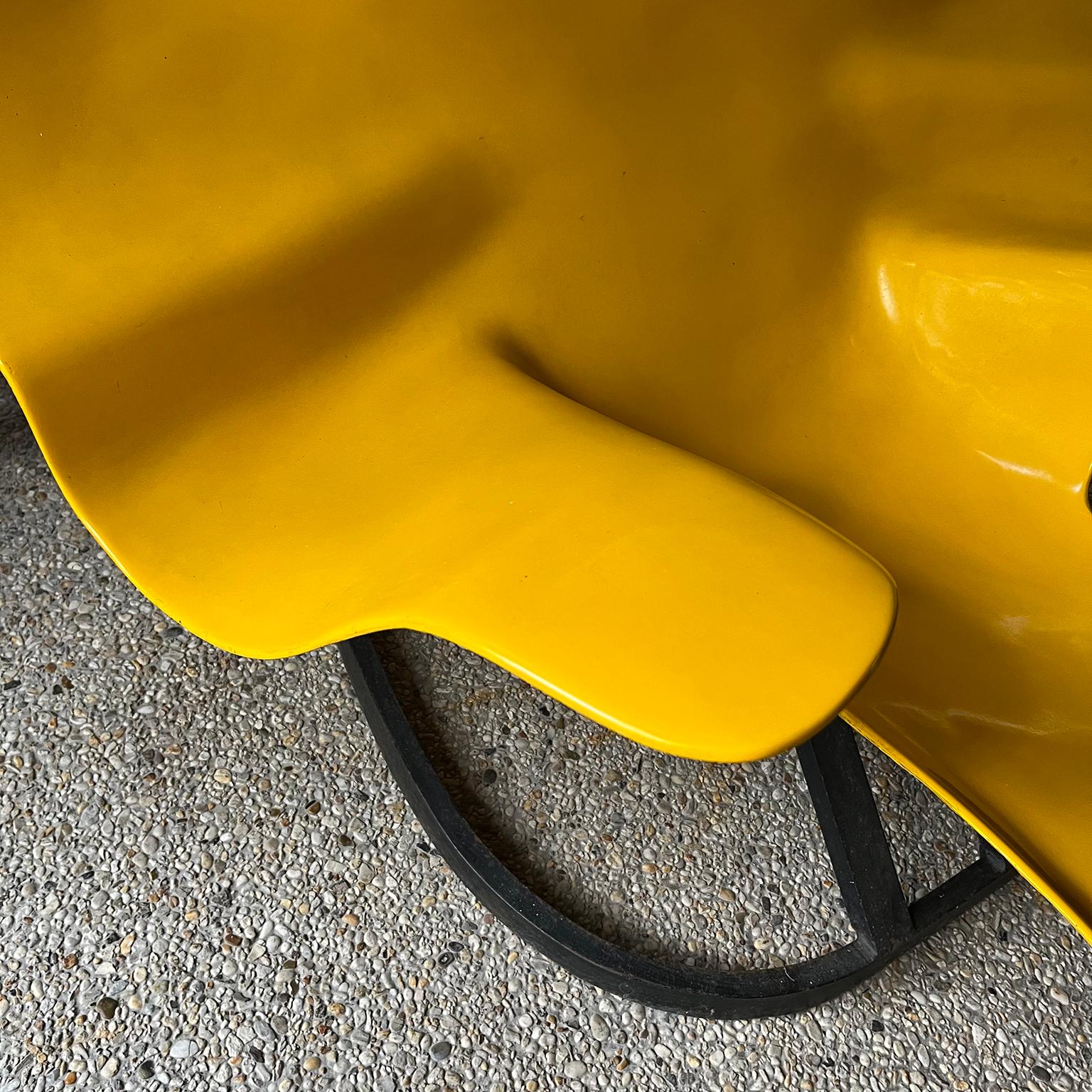 1966, Elephant Chair by Bernard Rancillac Yellow with Black Base Limited Edition For Sale 11