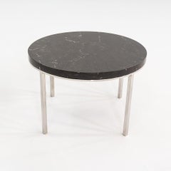 1966 Gordon Bunshaft & Davis Allen Brown Marble & Stainless Steel Side Table