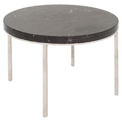 1966 Gordon Bunshaft & Davis Allen Brown Marble & Stainless Steel Side Table