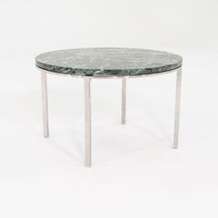 1966 Gordon Bunshaft & Davis Allen Mesa auxiliar de mármol verde y acero inoxidable