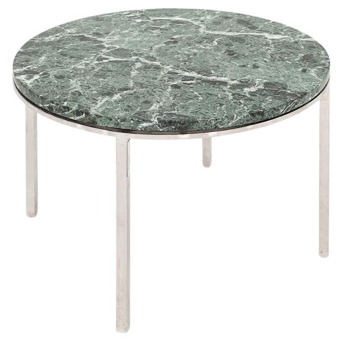 1966 Gordon Bunshaft 
Davis Allen Green Marble 
Stainless Steel Side Table