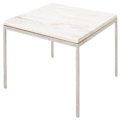1966 Gordon Bunshaft & Davis Allen Table d'appoint en marbre et inox, TA-73 (2x)