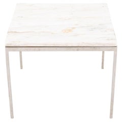 1966 Gordon Bunshaft & Davis Allen Table d'appoint en marbre et inox, TA-73 (2x)