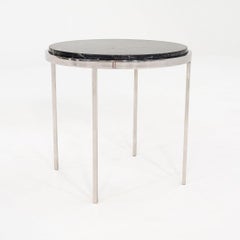 1966 Gordon Bunshaft & Davis Allen Marble & Stainless Steel Side Table 19x19"