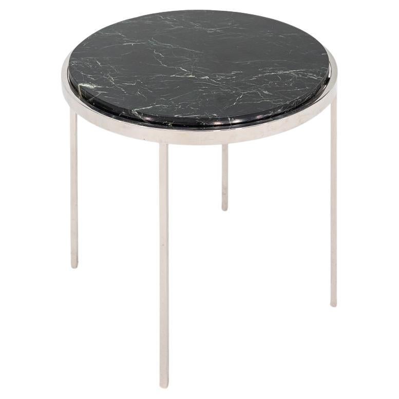 1966 Gordon Bunshaft 
Davis Allen Marble 
Stainless Steel Side Table 19x19"