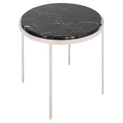 1966 Gordon Bunshaft 
Davis Allen Marble 
Stainless Steel Side Table 19x19"