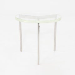 1966 Gordon Bunshaft & Davis Allen Stainless Steel Side Table with Glass Top