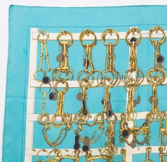 1966 Hermes Mors et Filets by M F Heron Silk Scarf