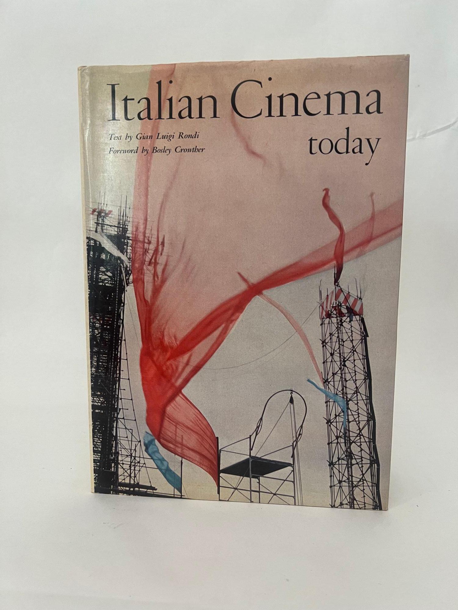 1966 Italian Cinema Today by  Rondi Gian Luigi First Edition.
Collectible rare 1st Edition large hardcover book.
Printed in Italy, first edition of « Italian cinema today » written by Rondi, Gian Luigi, Text By Foreword By Bosley Crowther.
A Fine,