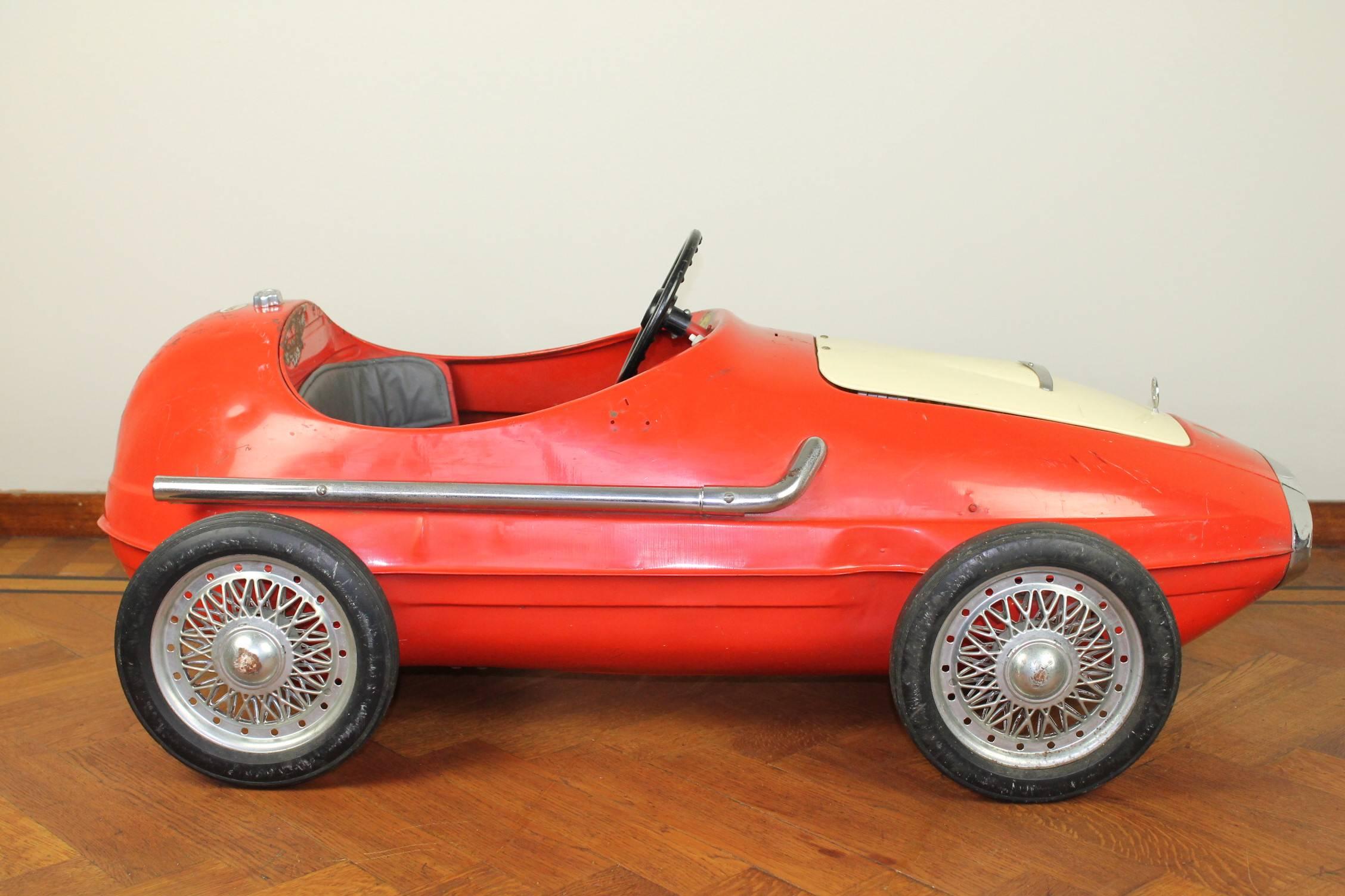 Mid-Century Modern 1966 Italian Giordani Pedal Car Racer, Auto Sprint 1100 M-MR