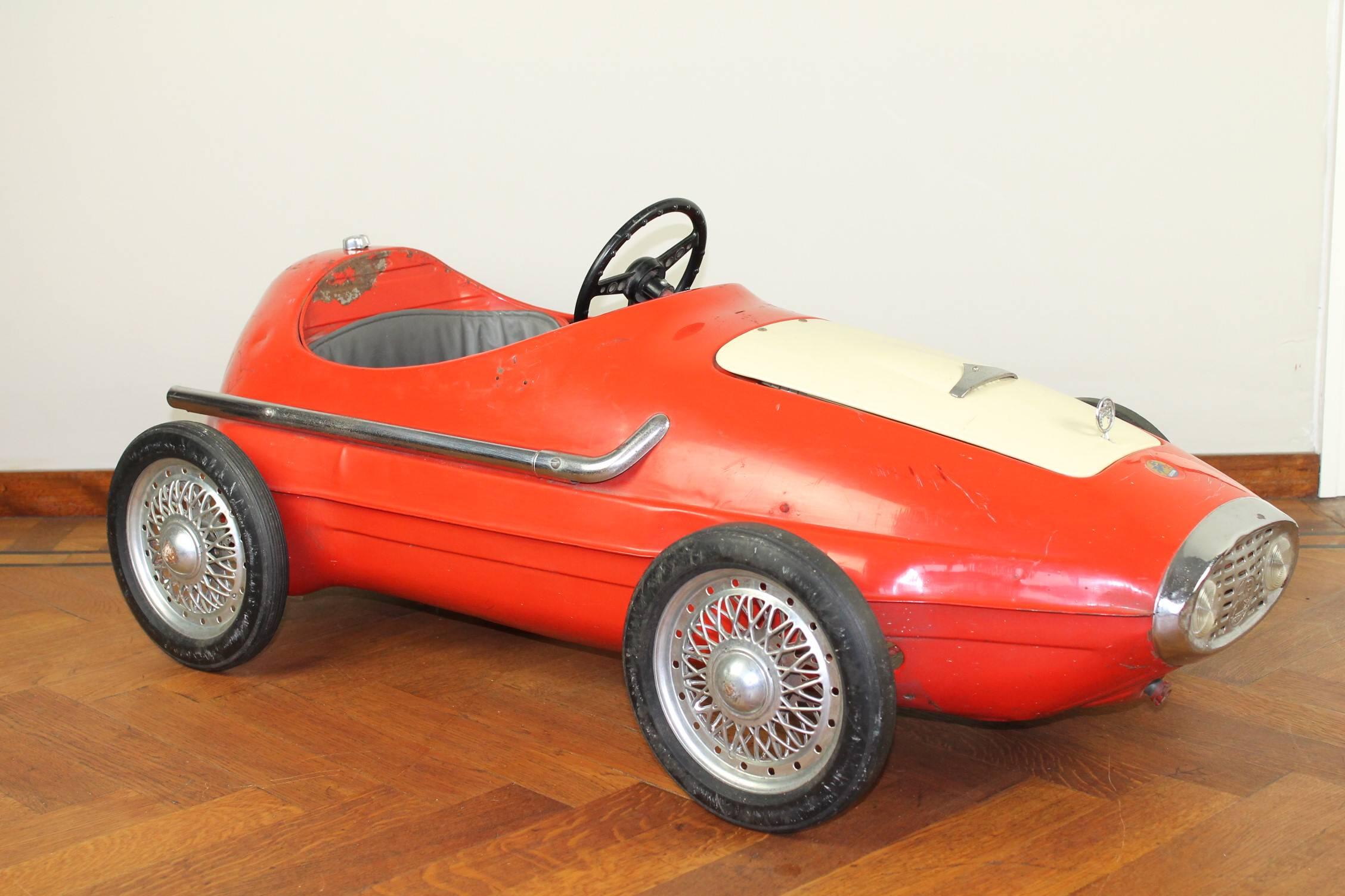 1966 Italian Giordani Pedal Car Racer, Auto Sprint 1100 M-MR In Good Condition In Antwerp, BE
