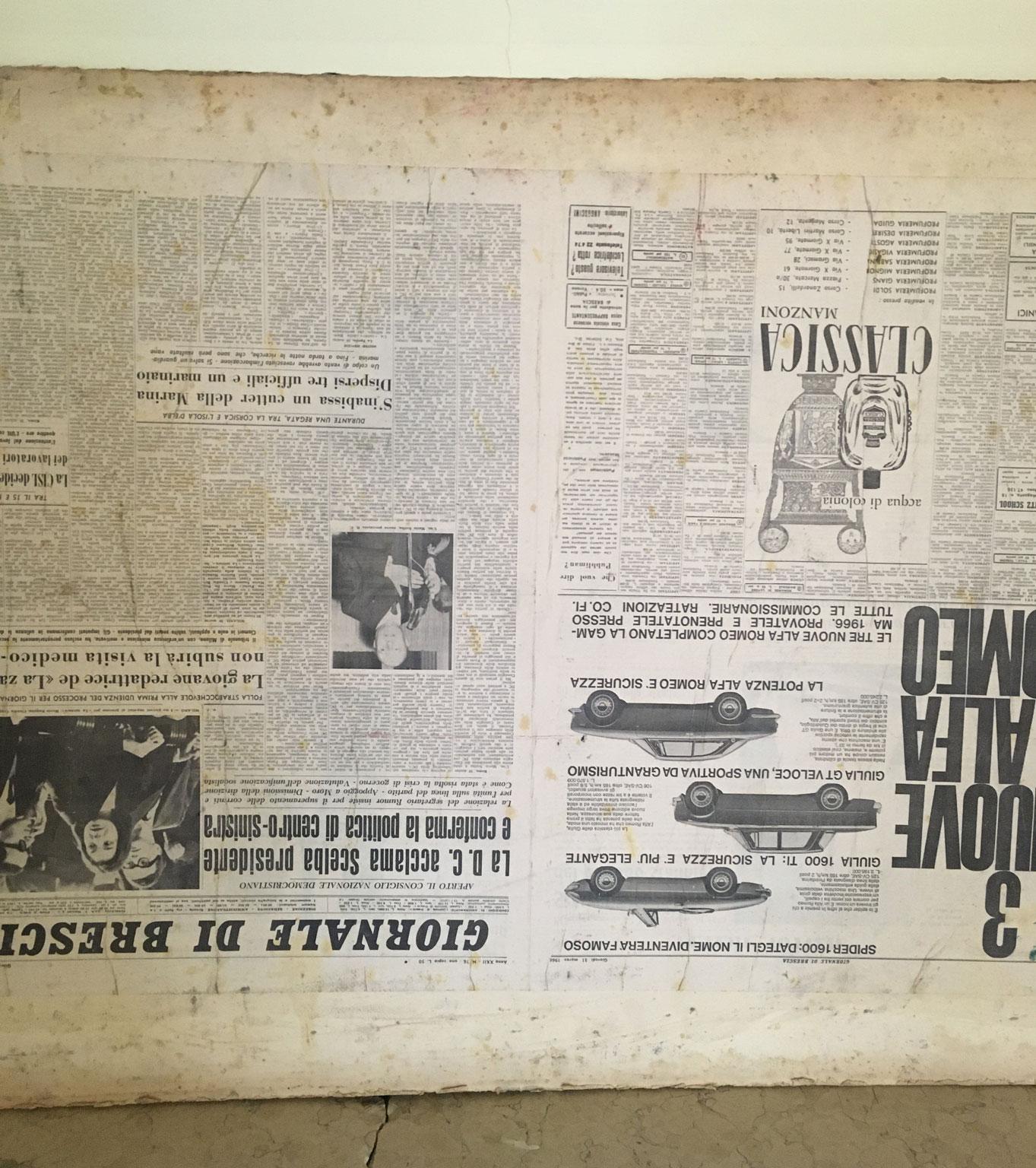 1966 Italien Abstrakte Malerei und Papier Collage von Ermete Lancini  im Angebot 11