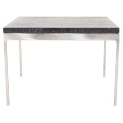 1966 Nicos Zographos Stainless Steel Side Table 20x20x13 2x Available