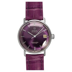1966 Omega Seamaster Mens Vintage Cal. 565 Watch with Purple Dial - Stainless St