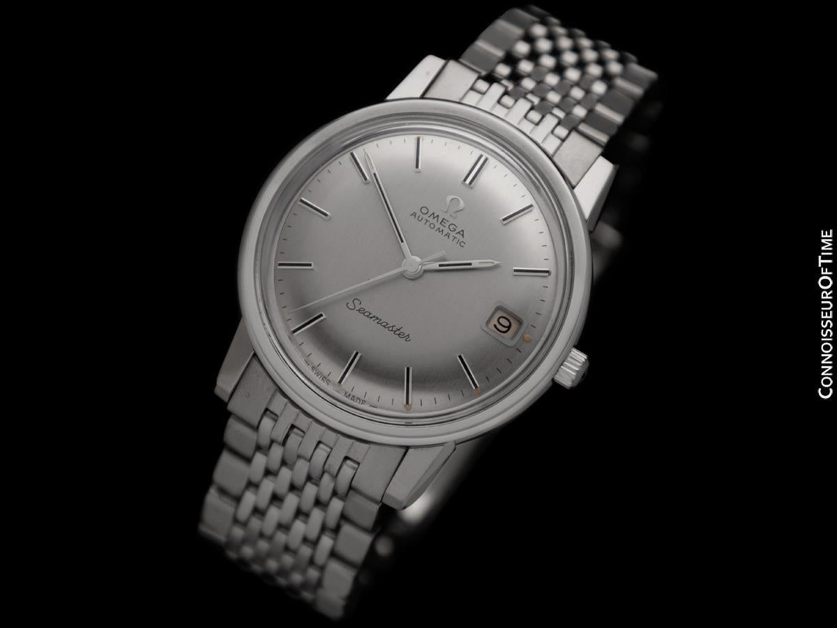 1966 Reloj Omega Seamaster Vintage para caballero de tamaño natural con movimiento 565, automático en Excelente estado para la venta en Suwanee, GA