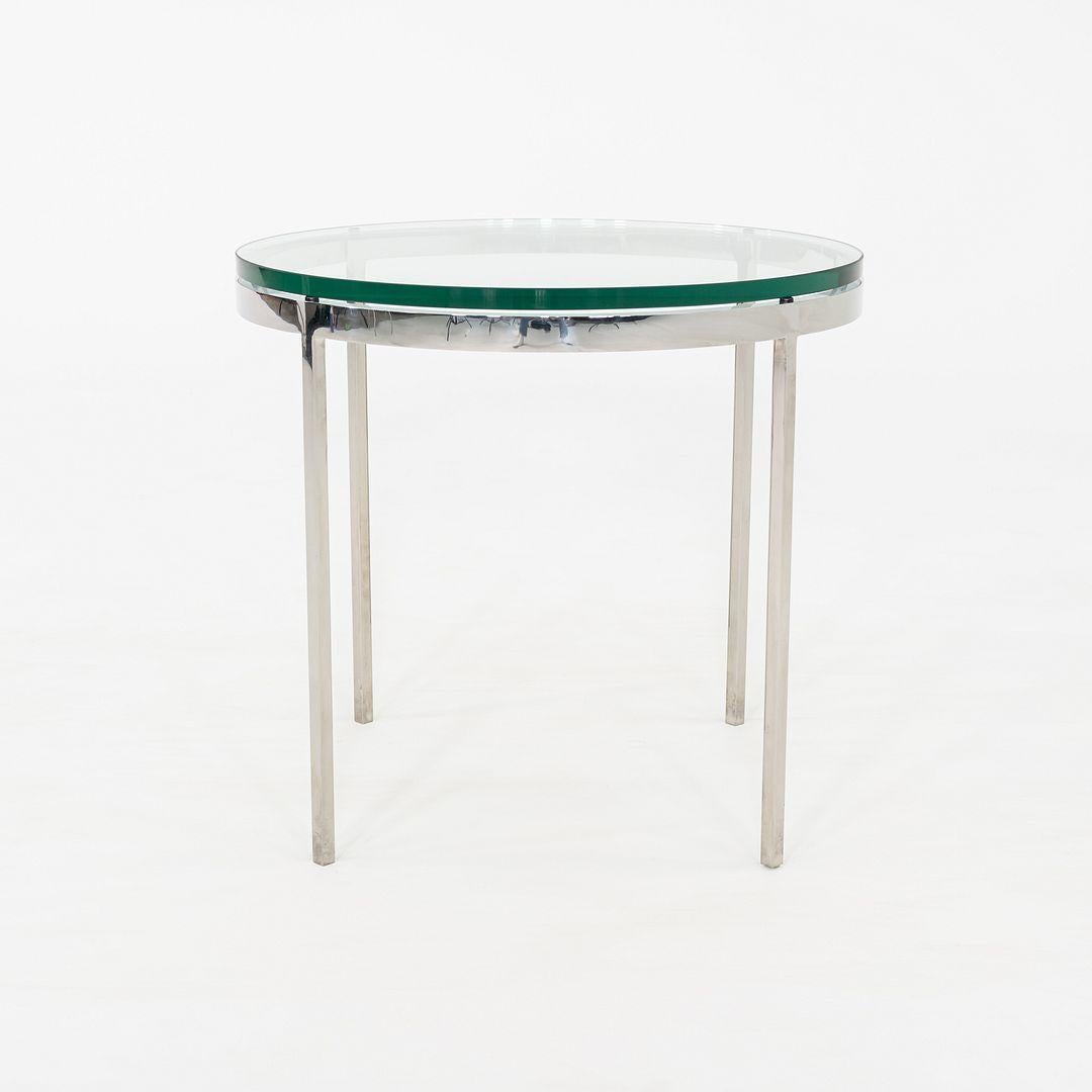 Paire de tables d'appoint Gordon Bunshaft et Davis Allen de SOM en verre et acier de 1966 en vente 3