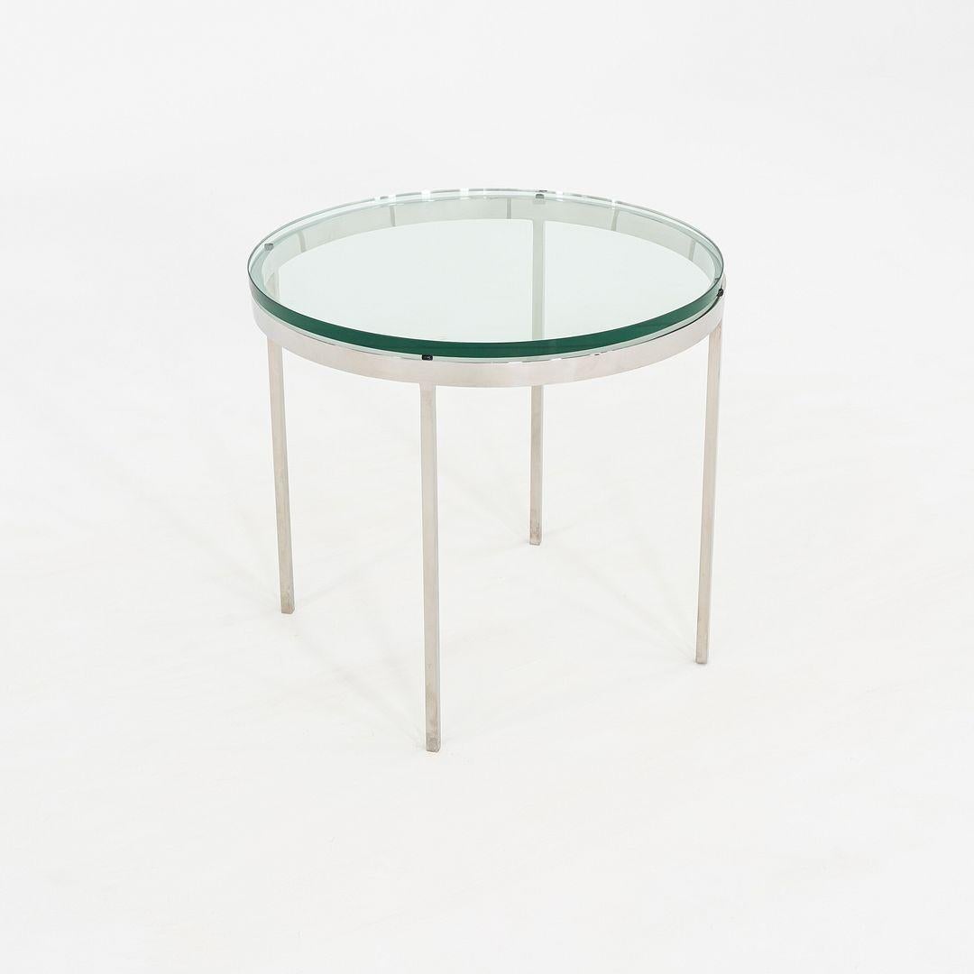 Américain Paire de tables d'appoint Gordon Bunshaft et Davis Allen de SOM en verre et acier de 1966 en vente