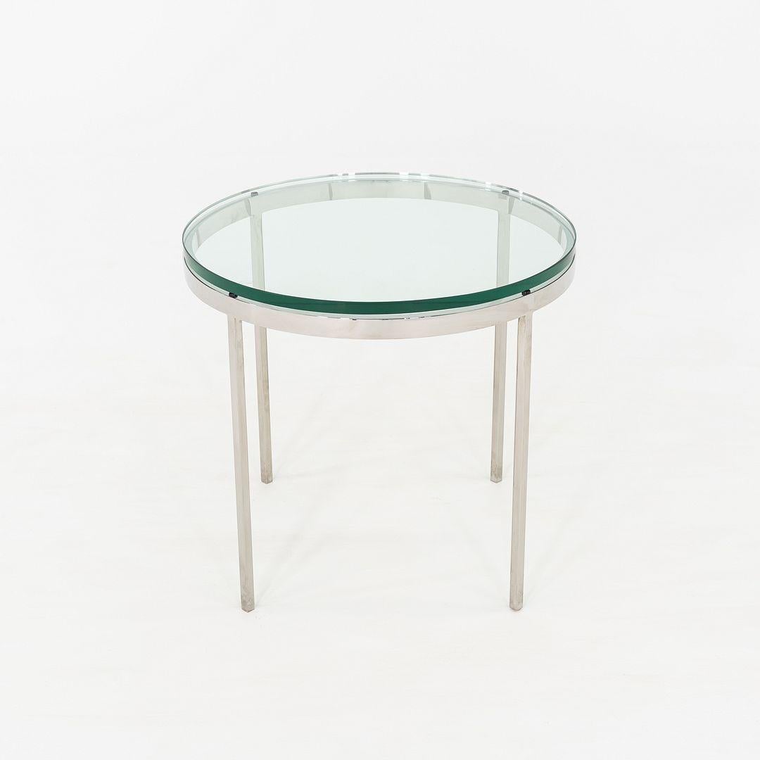 Paire de tables d'appoint Gordon Bunshaft et Davis Allen de SOM en verre et acier de 1966 Bon état - En vente à Philadelphia, PA