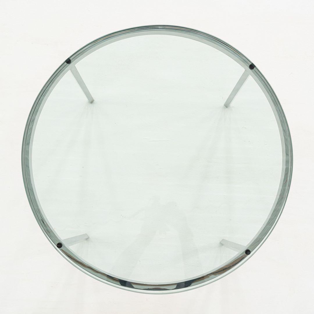Acier Paire de tables d'appoint Gordon Bunshaft et Davis Allen de SOM en verre et acier de 1966 en vente