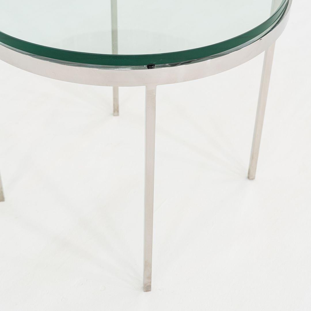 Paire de tables d'appoint Gordon Bunshaft et Davis Allen de SOM en verre et acier de 1966 en vente 1