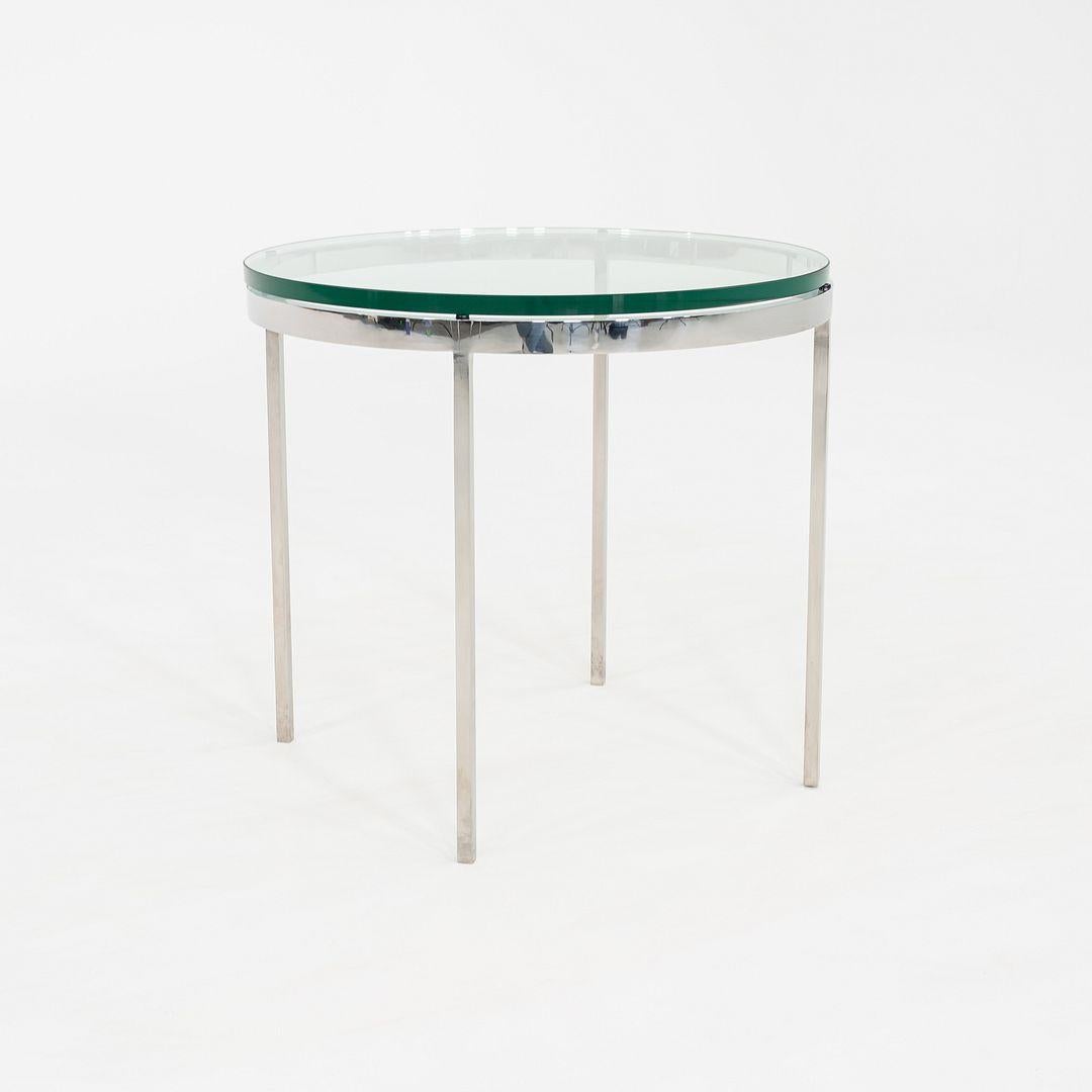 Paire de tables d'appoint Gordon Bunshaft et Davis Allen de SOM en verre et acier de 1966 en vente 2