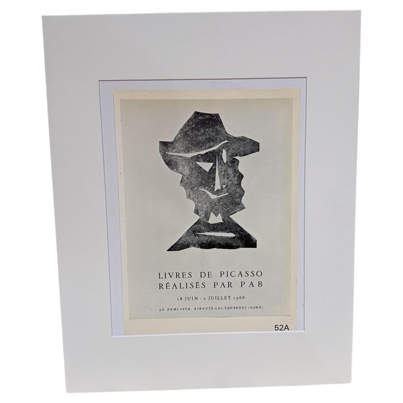 1966 Poster Livres de Picasso PAB Art