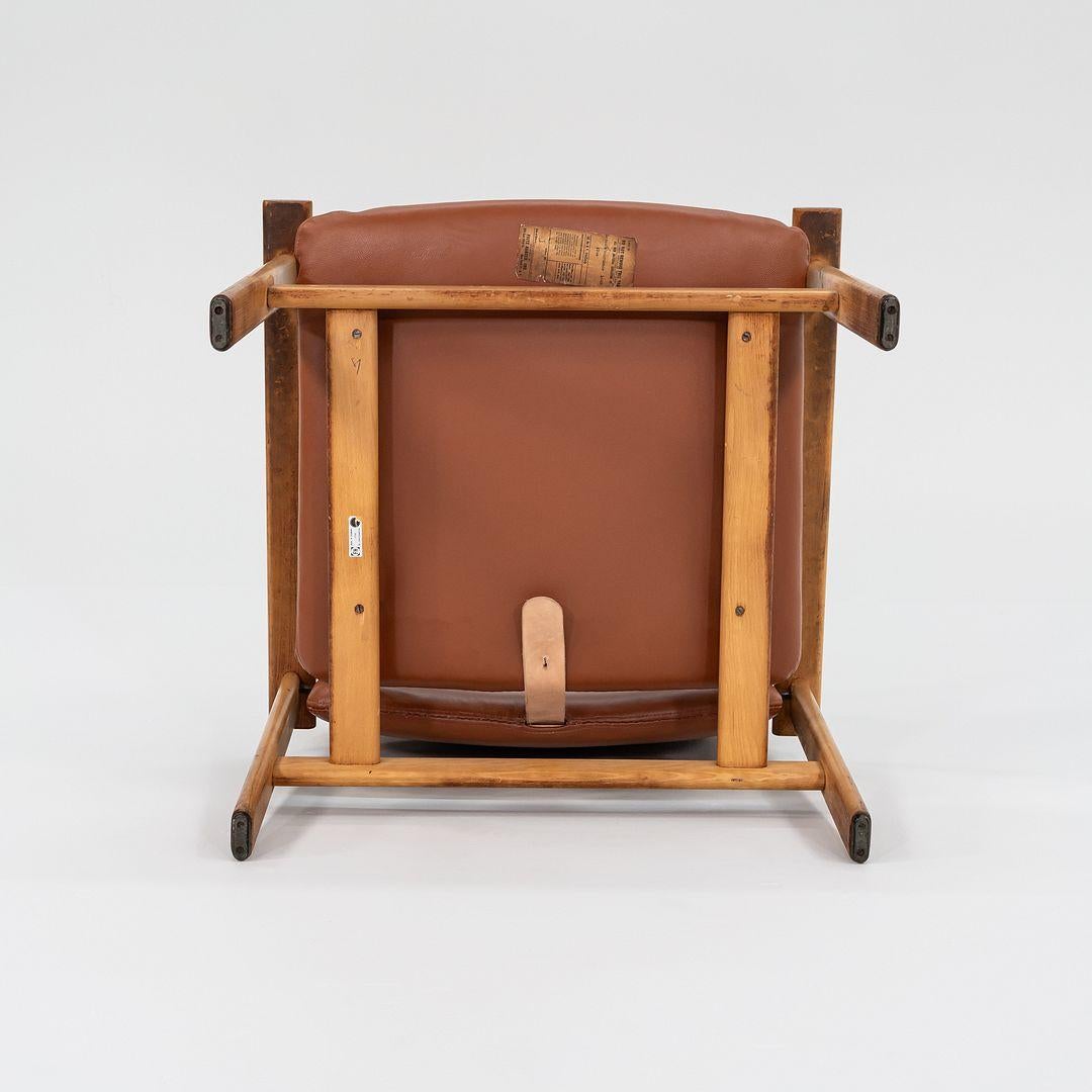 1966 Seltener Serie 4700 Stuhl von Arne Jacobsen für Fritz Hansen in Cognac Leder im Angebot 4