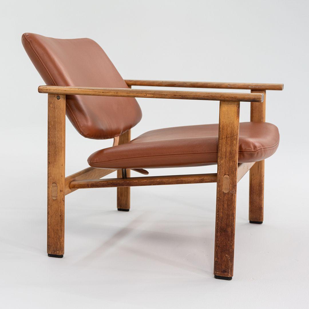 1966 Seltener Serie 4700 Stuhl von Arne Jacobsen für Fritz Hansen in Cognac Leder (Mitte des 20. Jahrhunderts) im Angebot