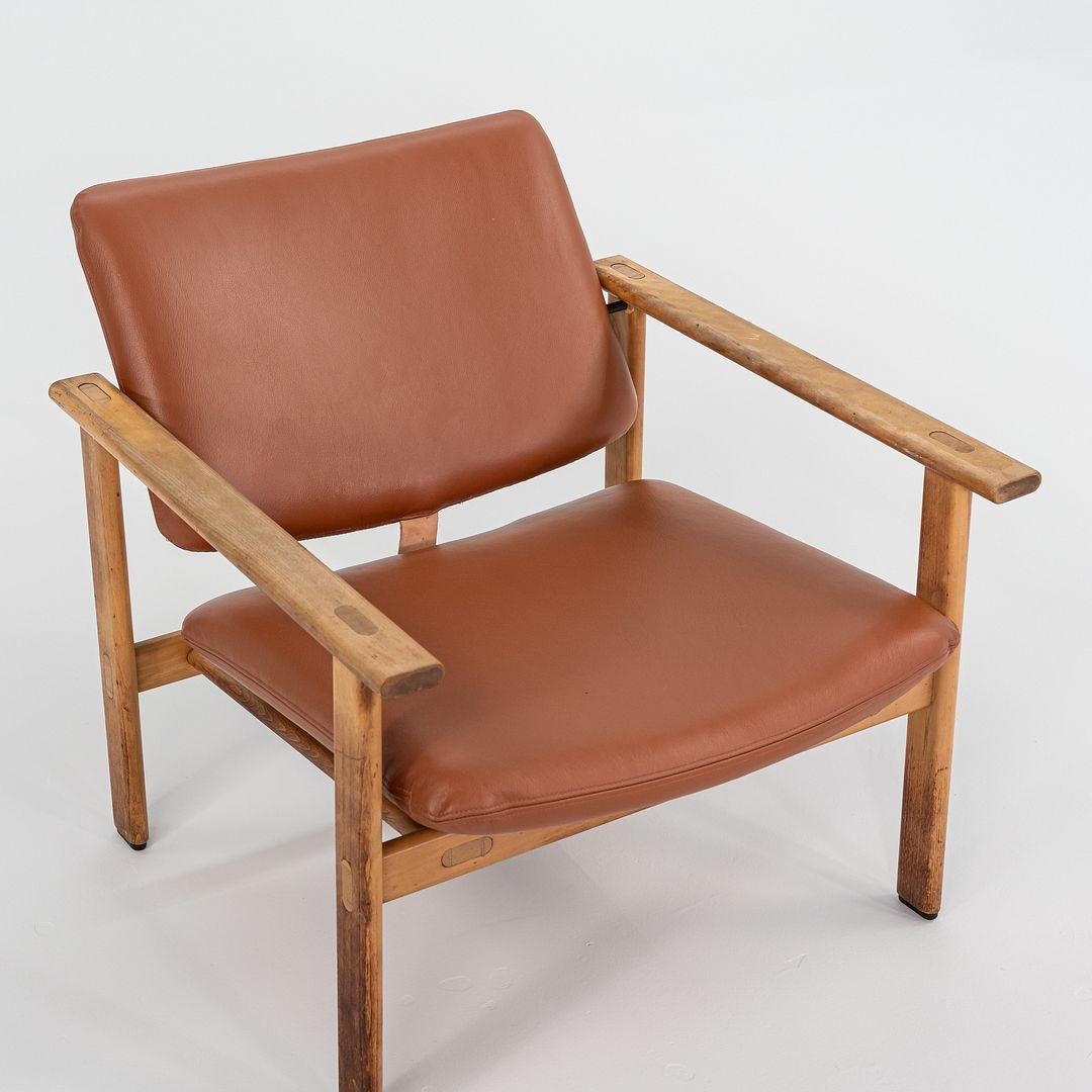 1966 Seltener Serie 4700 Stuhl von Arne Jacobsen für Fritz Hansen in Cognac Leder im Angebot 1