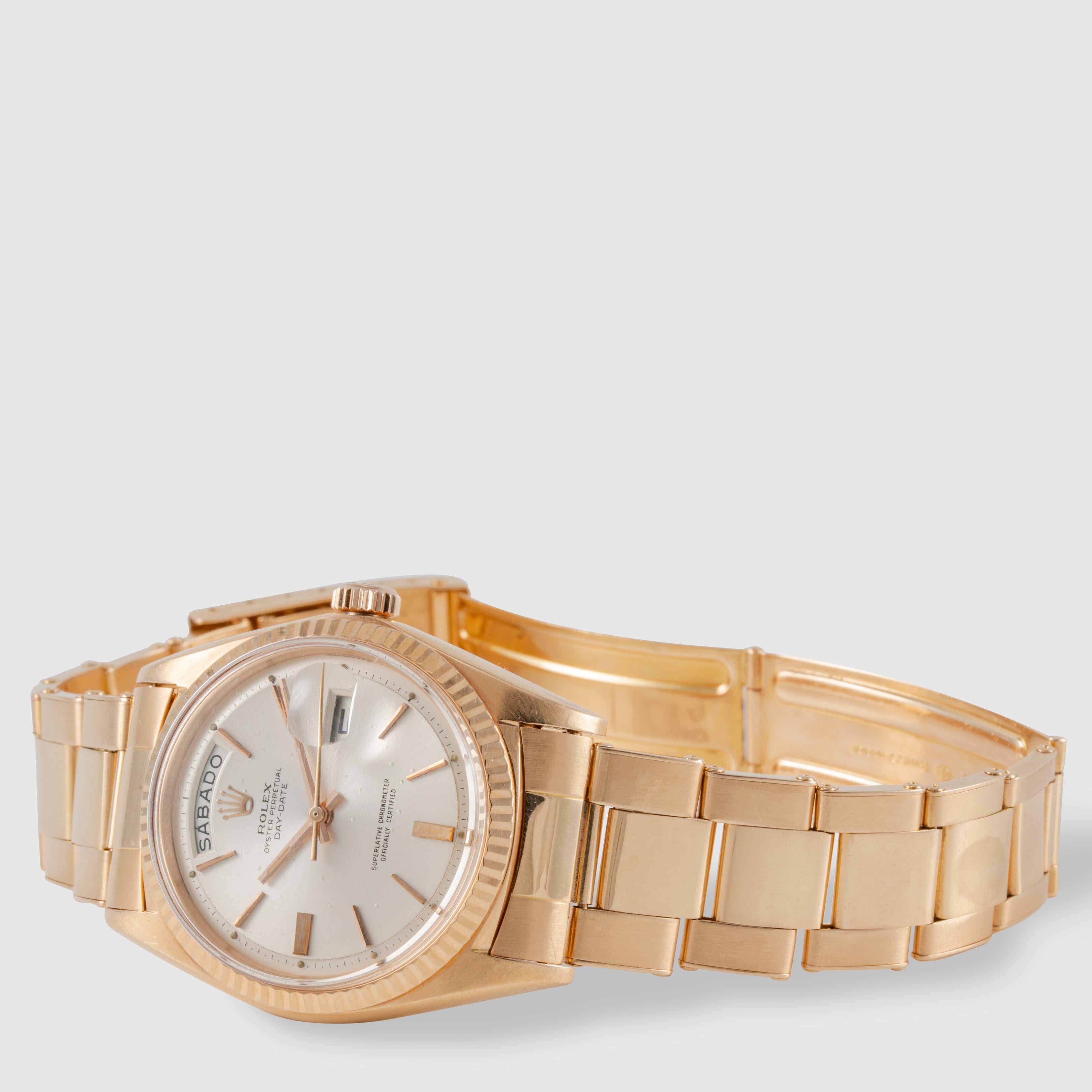 1966 Rolex Day Date Rotgold Oyster-Armband Ref.1803 im Angebot 3