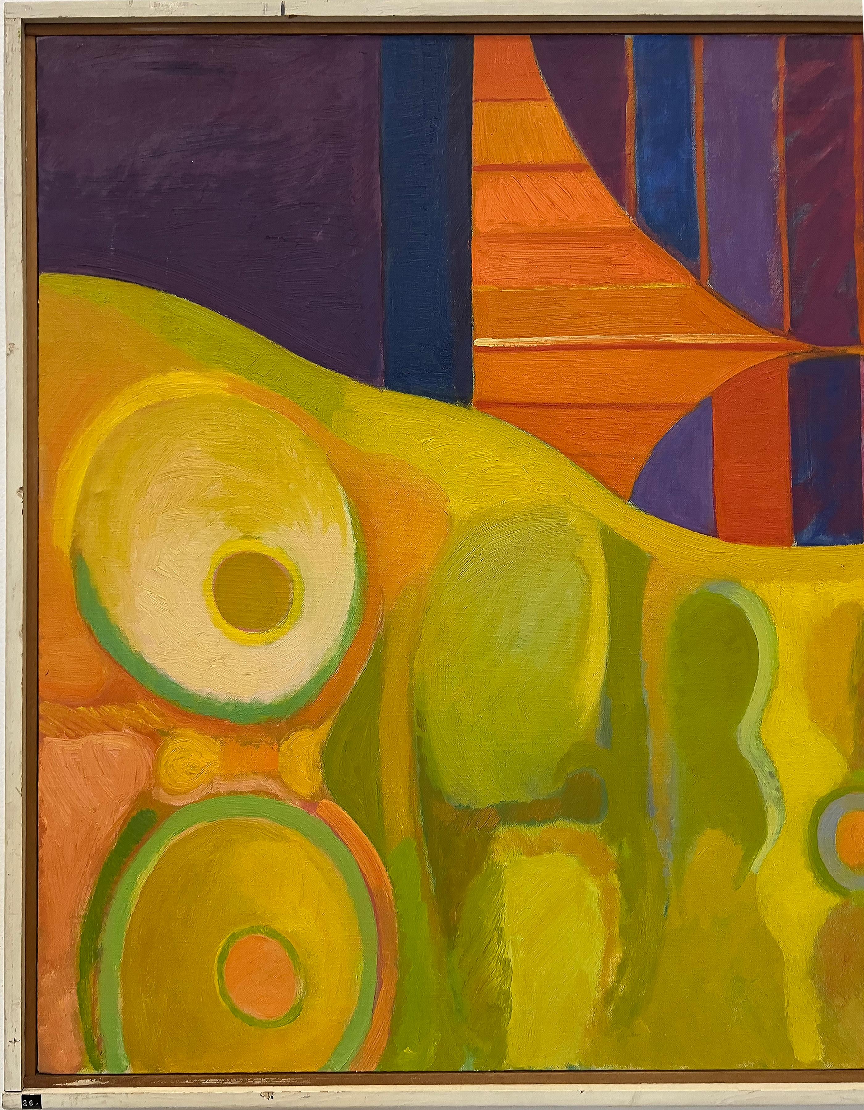 1966 Sonia Chusit Pintura al óleo desnudo abstracto sobre lienzo Estadounidense en venta