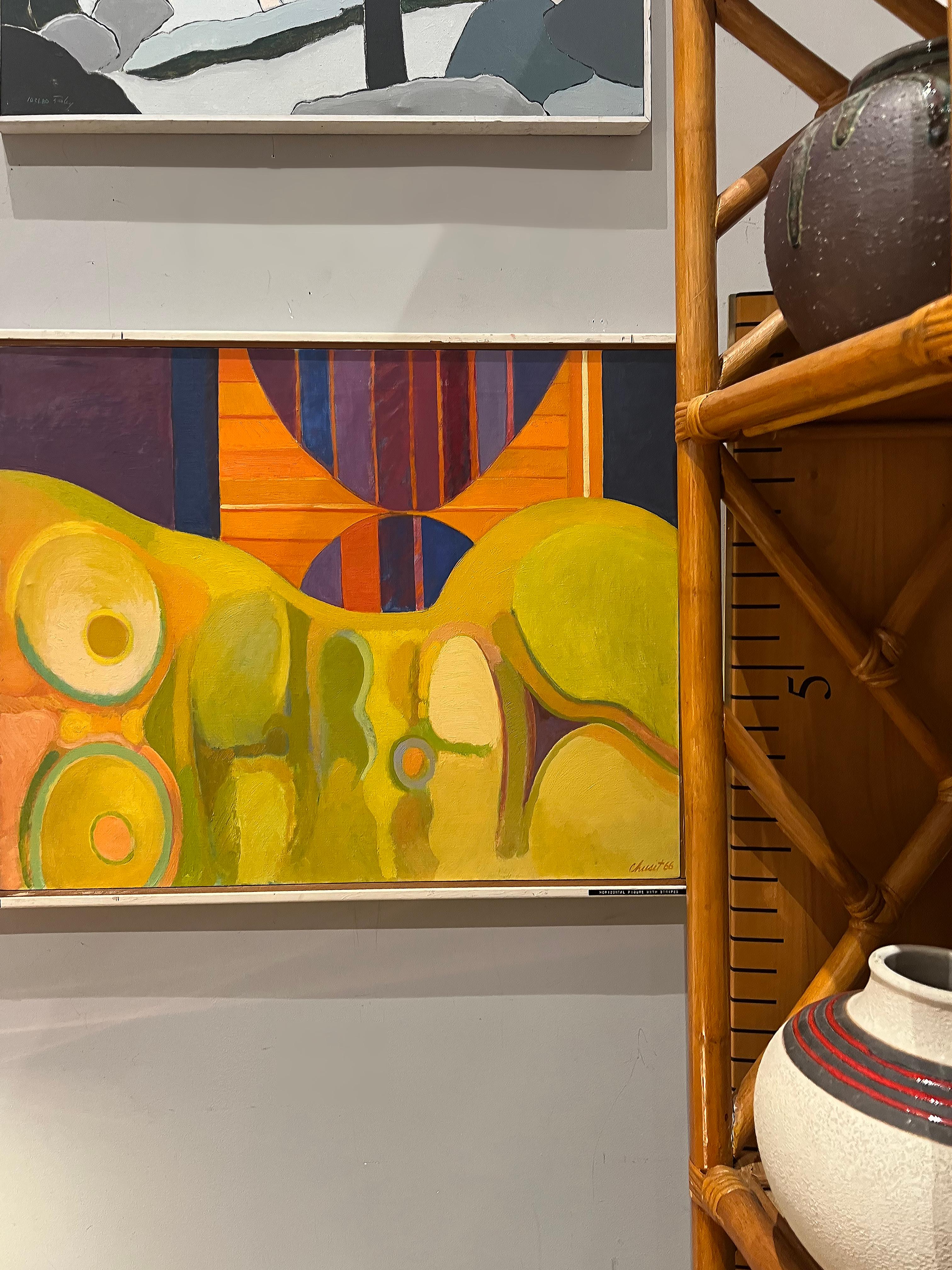 1966 Sonia Chusit Pintura al óleo desnudo abstracto sobre lienzo Moderno de mediados de siglo en venta