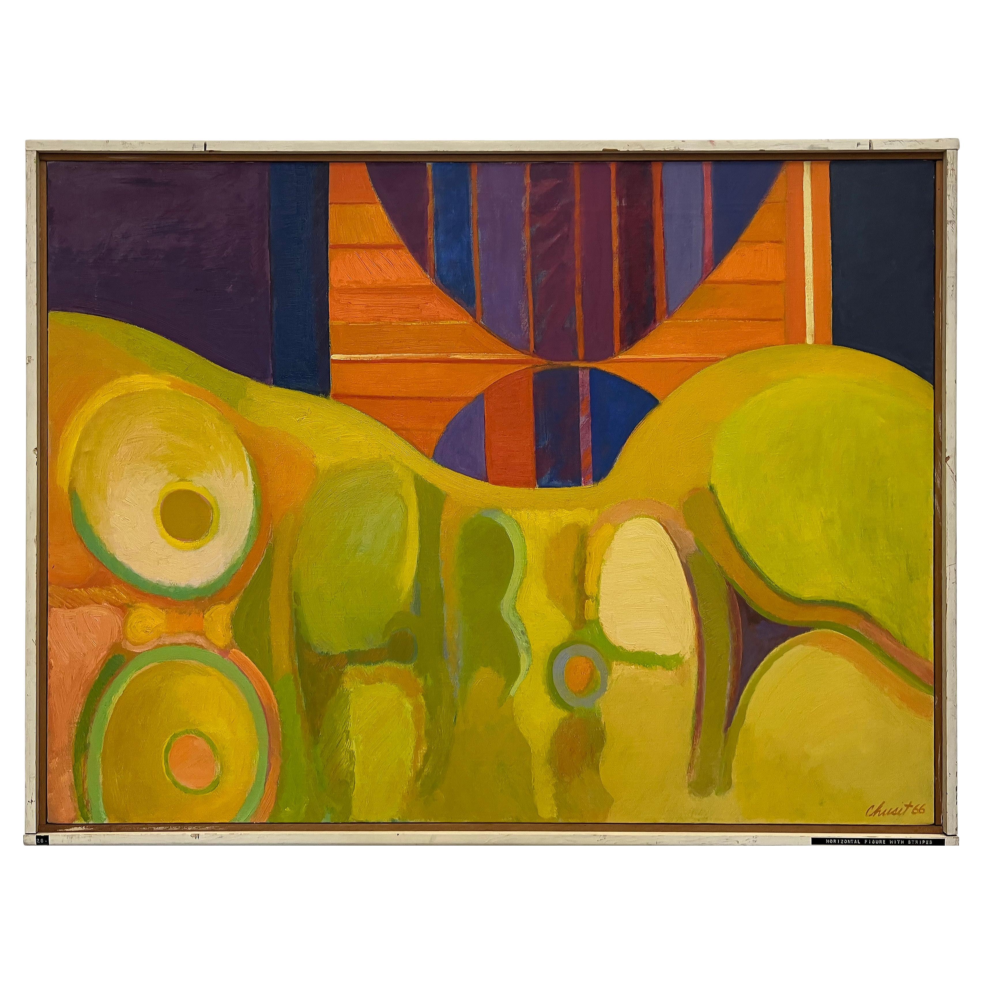 1966 Sonia Chusit Pittura astratta di nudo su tela
