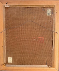 1966 Abstract Swedish Modern Portrait Painting by Thomas Ekvall