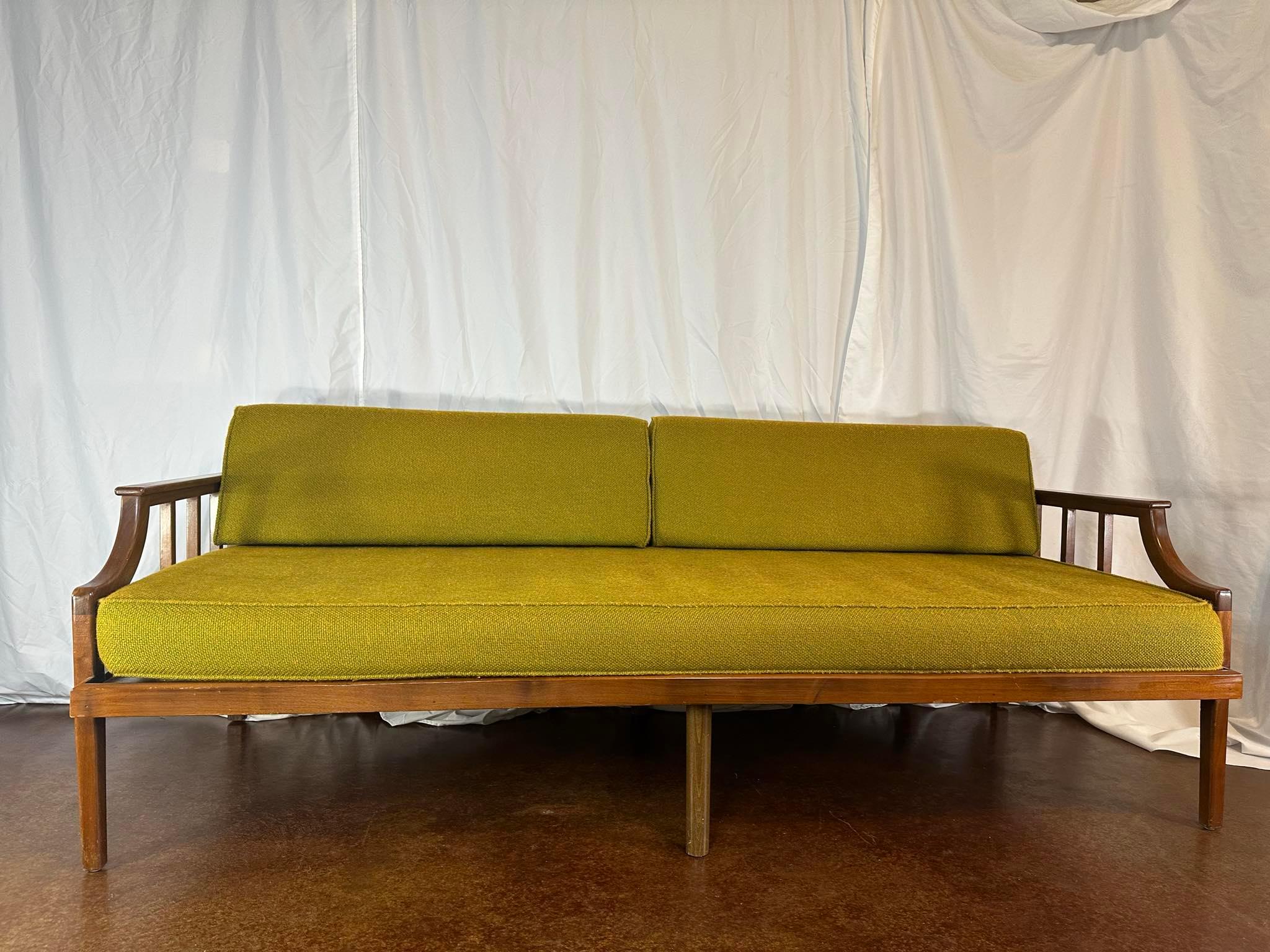 1966 Teak Green Sofa / Loveseat / Daybed For Sale 4