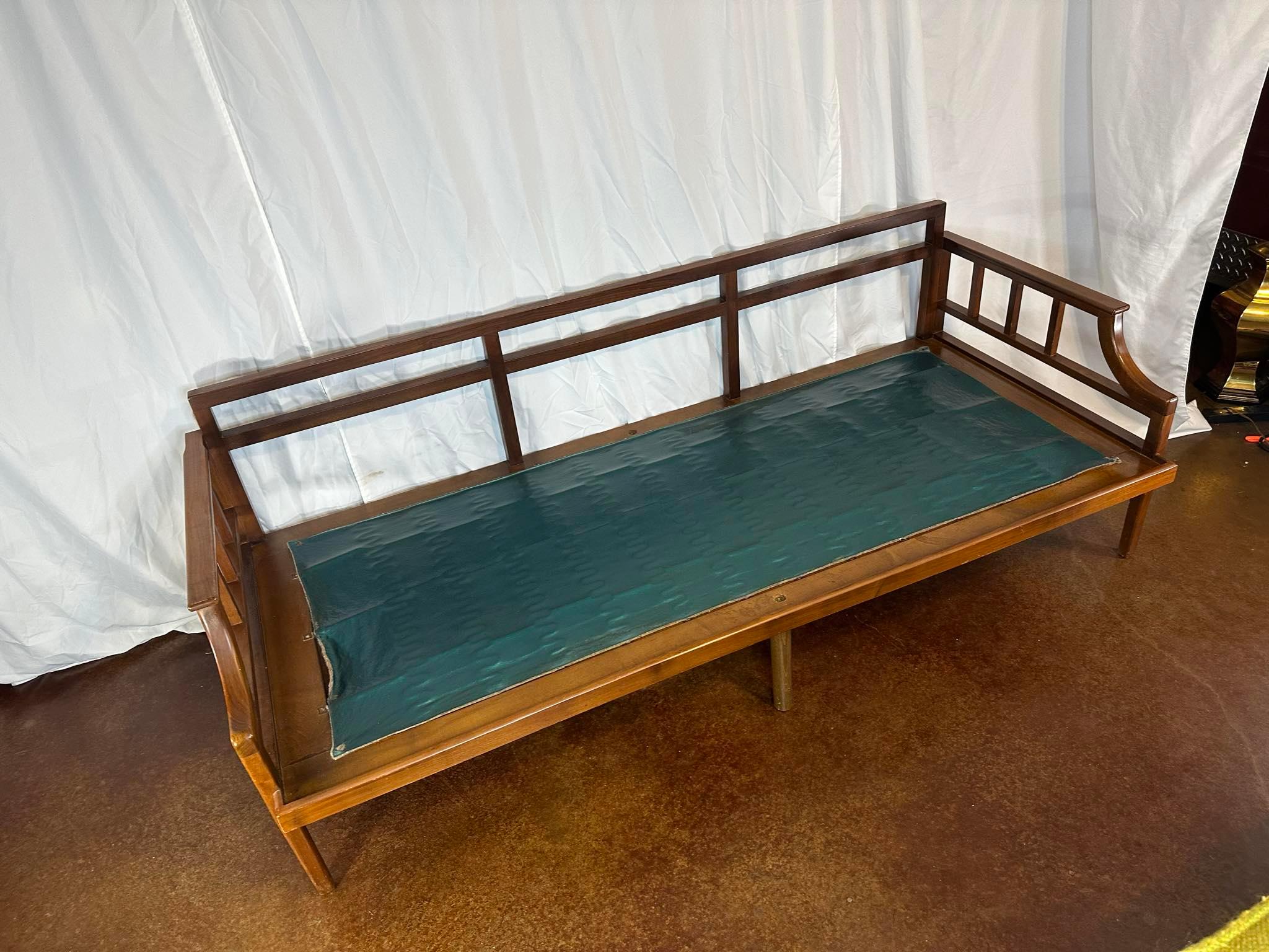 1966 Teak Green Sofa / Loveseat / Daybed For Sale 5